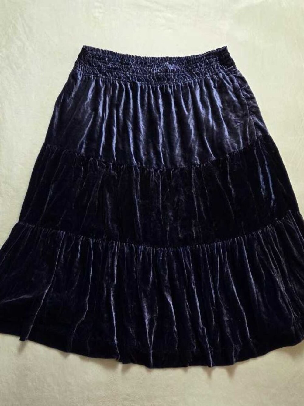 Plus 2X By Anthropologie The Somerset velvet maxi skirt in Blue #3